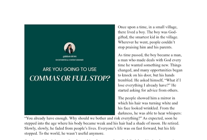 write short stories with humanly touch just for you